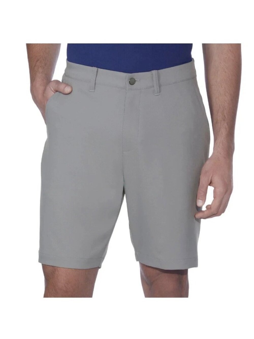 NWT Kirkland Signature Men's 32 x8.5 Stretch Shorts Light Gray UPF 50